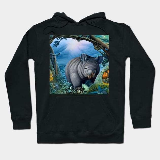 Curious Wombat Hoodie by J7Simpson